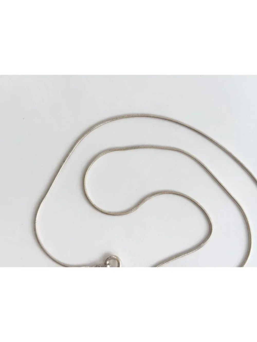 Snake Chain Sterling Silver 925 Minimalist Classic Vintage Necklace - 18